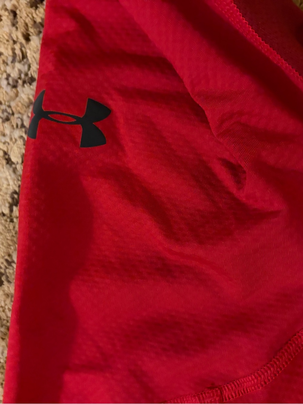 Under Armour Cold Gear Men's Red Performance Crew Neck Shirt XXL EUC athletic - Picture 6 of 7